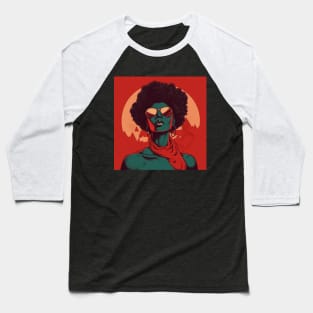 African Queen, Afro Superhero, Female Warrior, Black History Baseball T-Shirt